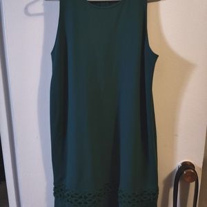 Midi length green dress